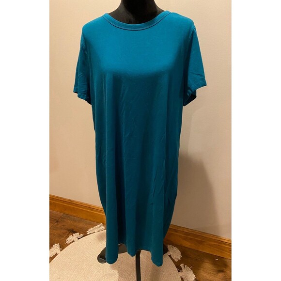 TWO Old Navy Dresses Plus Size XXL Green & Gray T-Shirt Stretchy Soft Casual - Picture 2 of 12